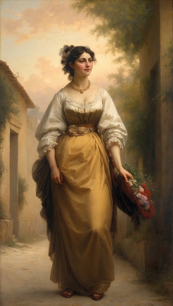 Beauty and Flowers Print