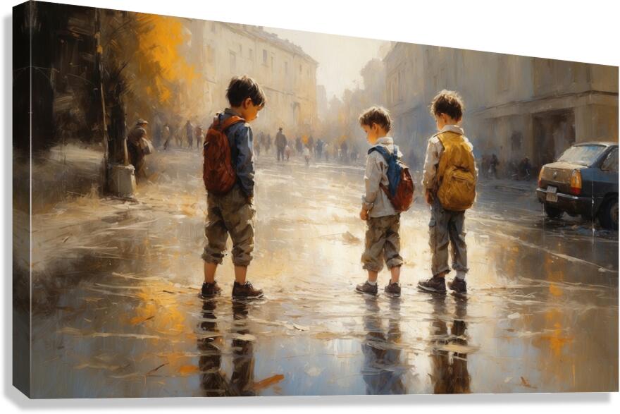 Rainy Day in London Canvas Print