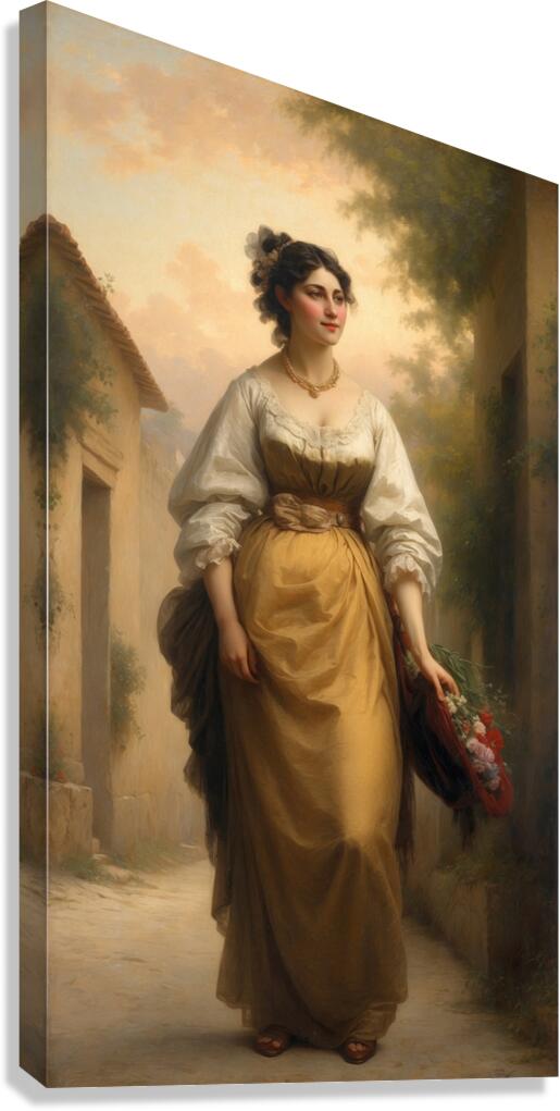 Beauty and Flowers Canvas Print