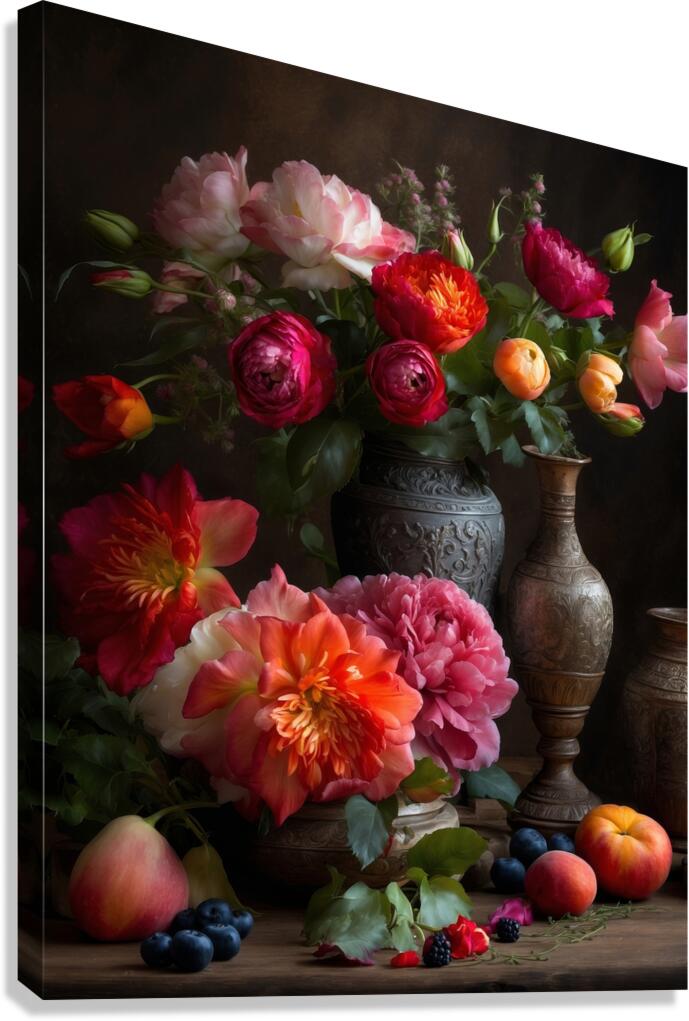 Still Life Florals 1 of 6   Canvas Print