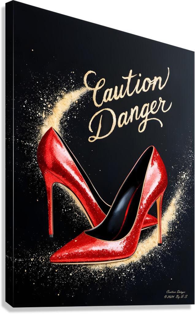 Caution Danger  Canvas Print