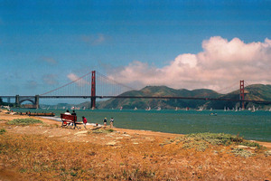 San Francisco Beach View of Golden Gate Bridge
