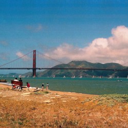 San Francisco Beach View of Golden Gate Bridge