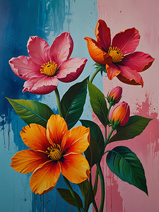 Colorful Flower Artwork 