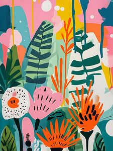 Modern Abstract Floral Wall Art
