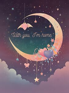 Romantic Moon and Stars Decor Valentines Gift
