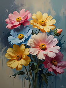 Watercolor Botanical Flowers Vibrant Nature-Inspired Decor