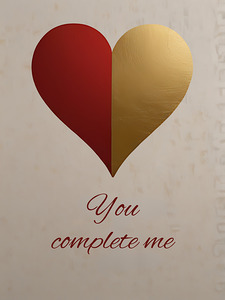 You Complete Me Wall Art Romantic Heart 