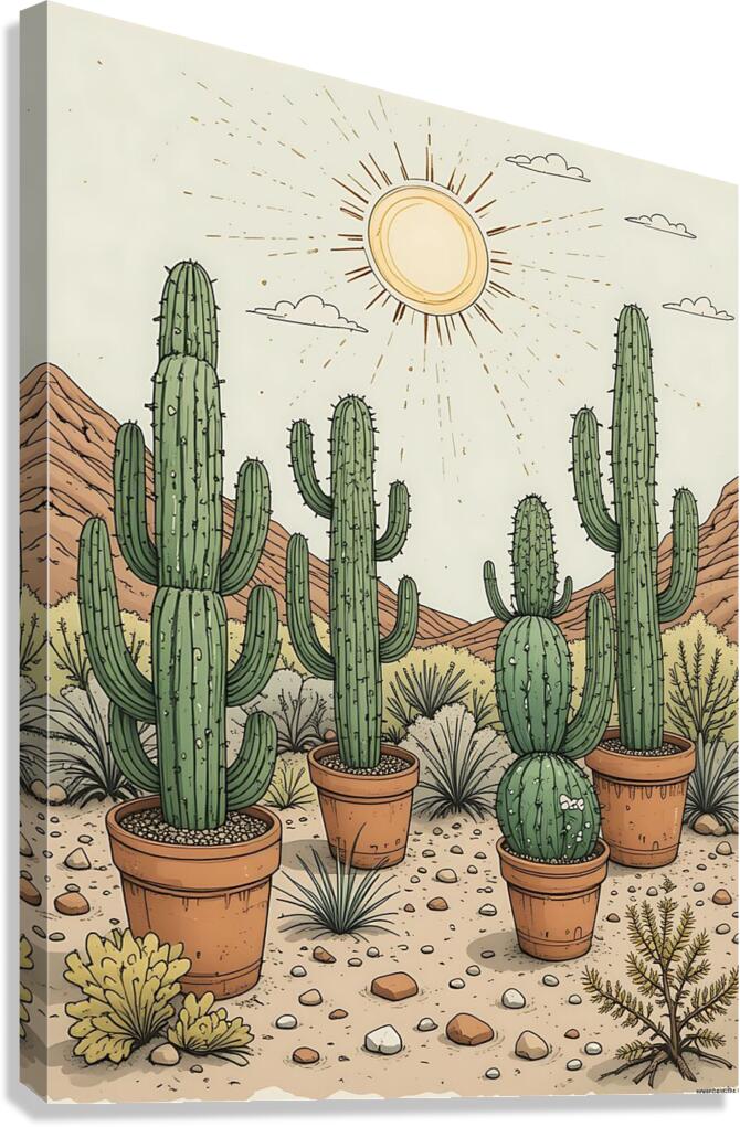 Desert Cactus  Canvas Print