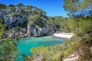 Cala Macarelleta beach in Menorca