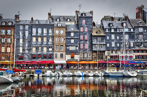 Old harbor of Honfleur Normandy France