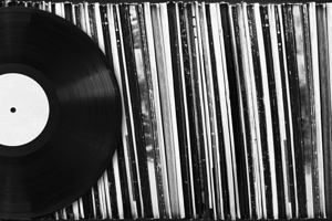 Vinyl records collection - Black and white