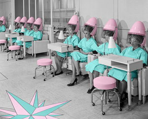 Ladies and hair dryers