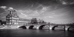 Panorama of the Louvre and the Seine river