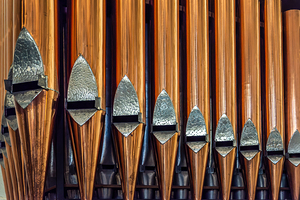 Organ pipes abstract