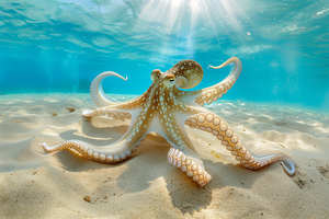 Octopus in a lagoon