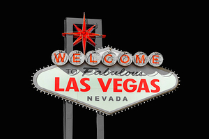 Welcome to Las Vegas sign selective color