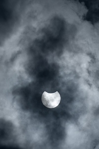 Partial solar eclipse - Vertical