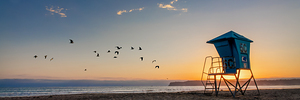 Coronado beach panoramic sunset San Diego