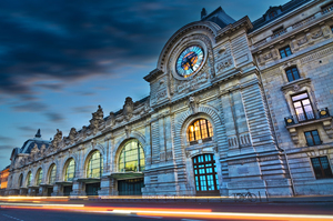 Musee dOrsay at night in Paris