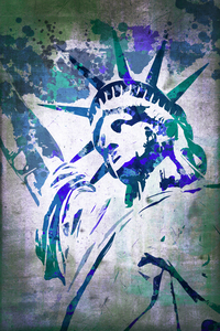 Lady Liberty watercolor