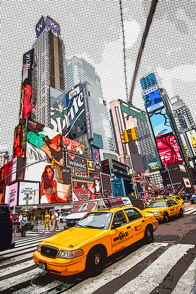 New York Times square pop art comic style
