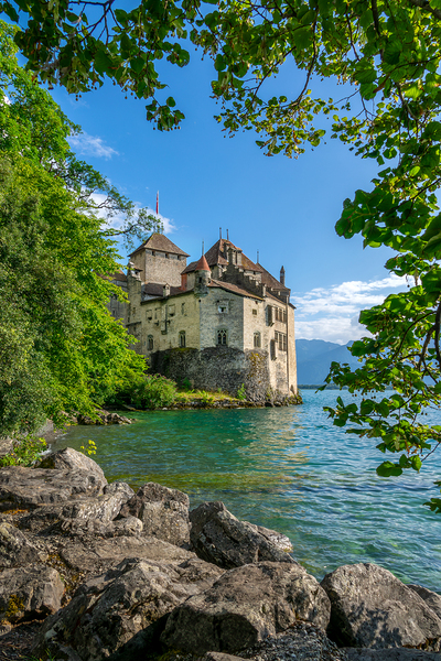 Chillon castle Canton of Vaud Switzerland by DELPHIMAGES