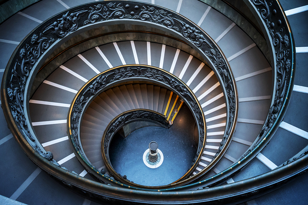 Bramante spiral staircase at the Vatican Print
