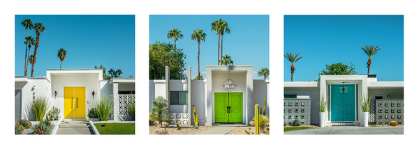 Palm Springs colorful doors collage Print