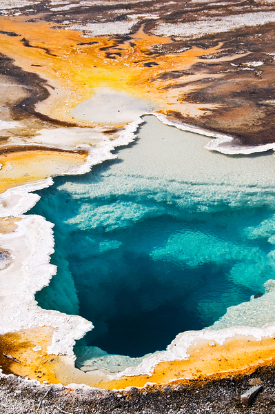 Yellowstone hot spring nature abstract