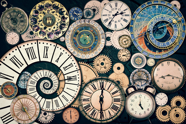 Time machine clocks collection by DELPHIMAGES