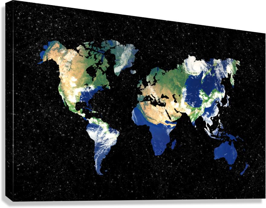 Earth World map Canvas Print