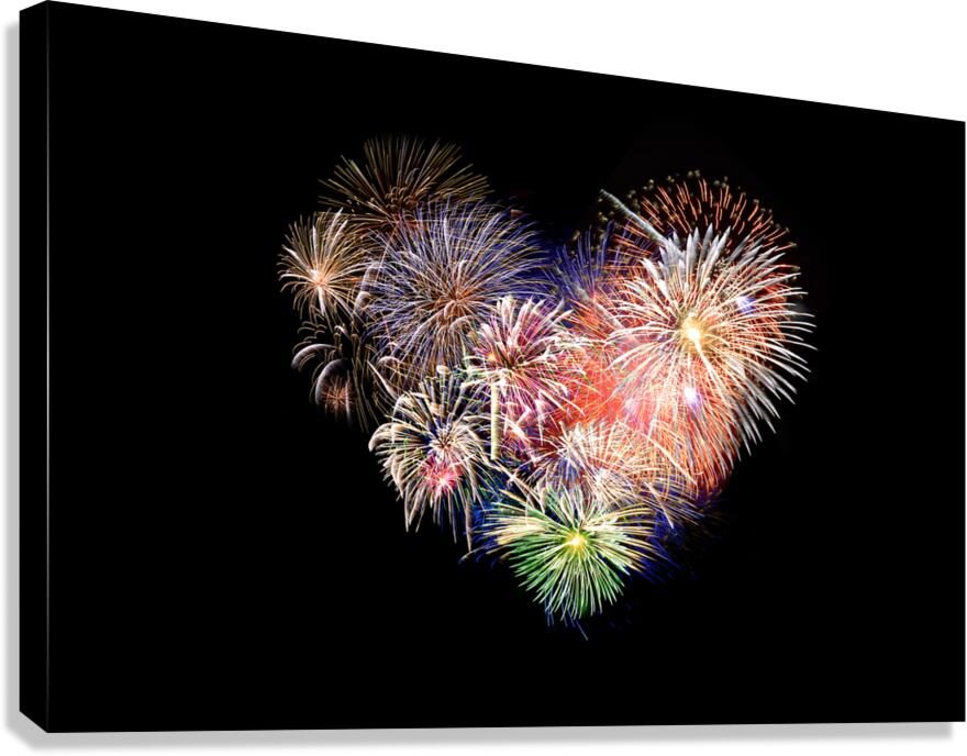 Love fireworks Canvas Print