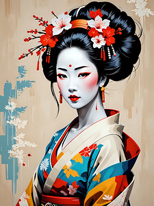 Traditional Japanese Woman Portrait 3