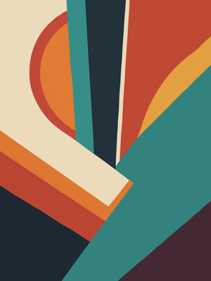 Vintage Abstract Colorful Art