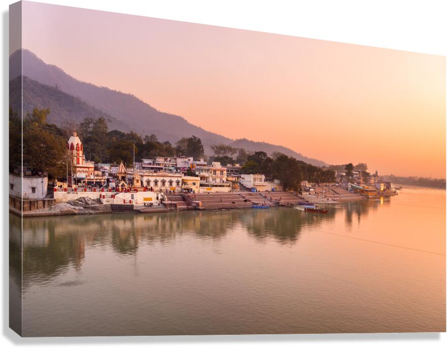 Sunset in Rishikesh Canvas Print