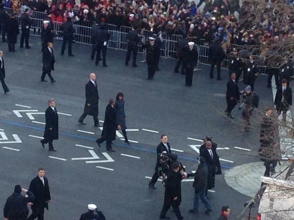 Barack & Michelle Obama Inaguration Walk 2013 - 3 by mouserack
