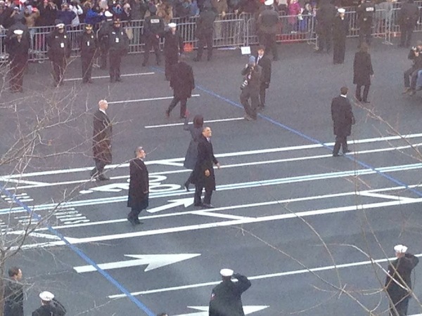 Barack & Michelle Obama Inaguration Walk 2013 - 4 by mouserack