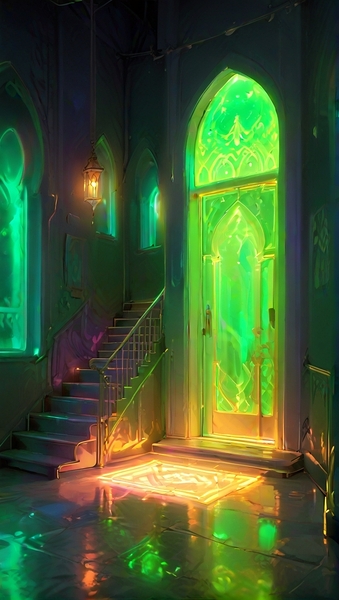 Default 3D Islamic studio has Islamic decor stair by hoda