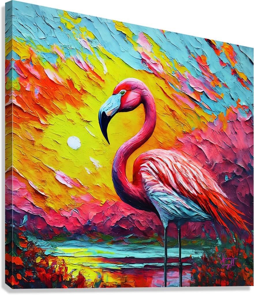 Flamingo Fire Canvas Print