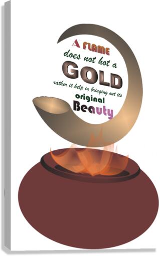 burning  gold Canvas Print