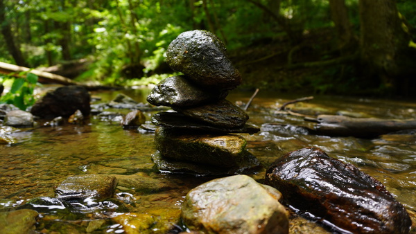 Meditation Rocks  by Diamond Digital Portraits