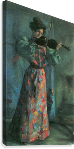 The violin player Canvas Print