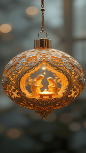  Elegant Nativity Christmas Ornament – A Symbol of Light and Peace