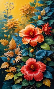 Vibrant Botanical Harmony – A Burst of Nature’s Beauty