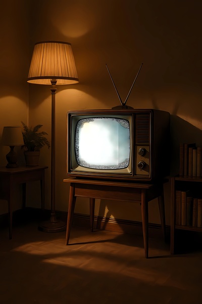 Vintage 1960s Television Set Print by Artful Vision