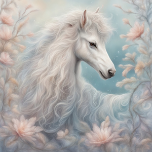 Skíðblaðnir Freyr’s Shipm  in delicate pastels illustration high definition in macro details