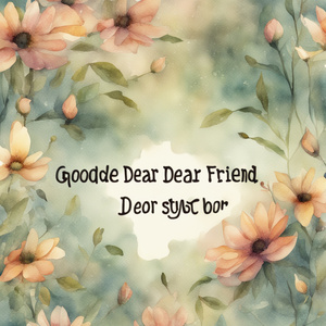 Goodbye dear friend  Watercolor style