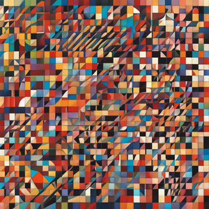 Geometric abstract painting