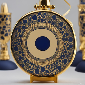 GUSTAV KLIMT CHRISTMAS DECORATION CAVIAR CHAMPAIGNE GOLD ROYAL NAVY BLUE  Dali style